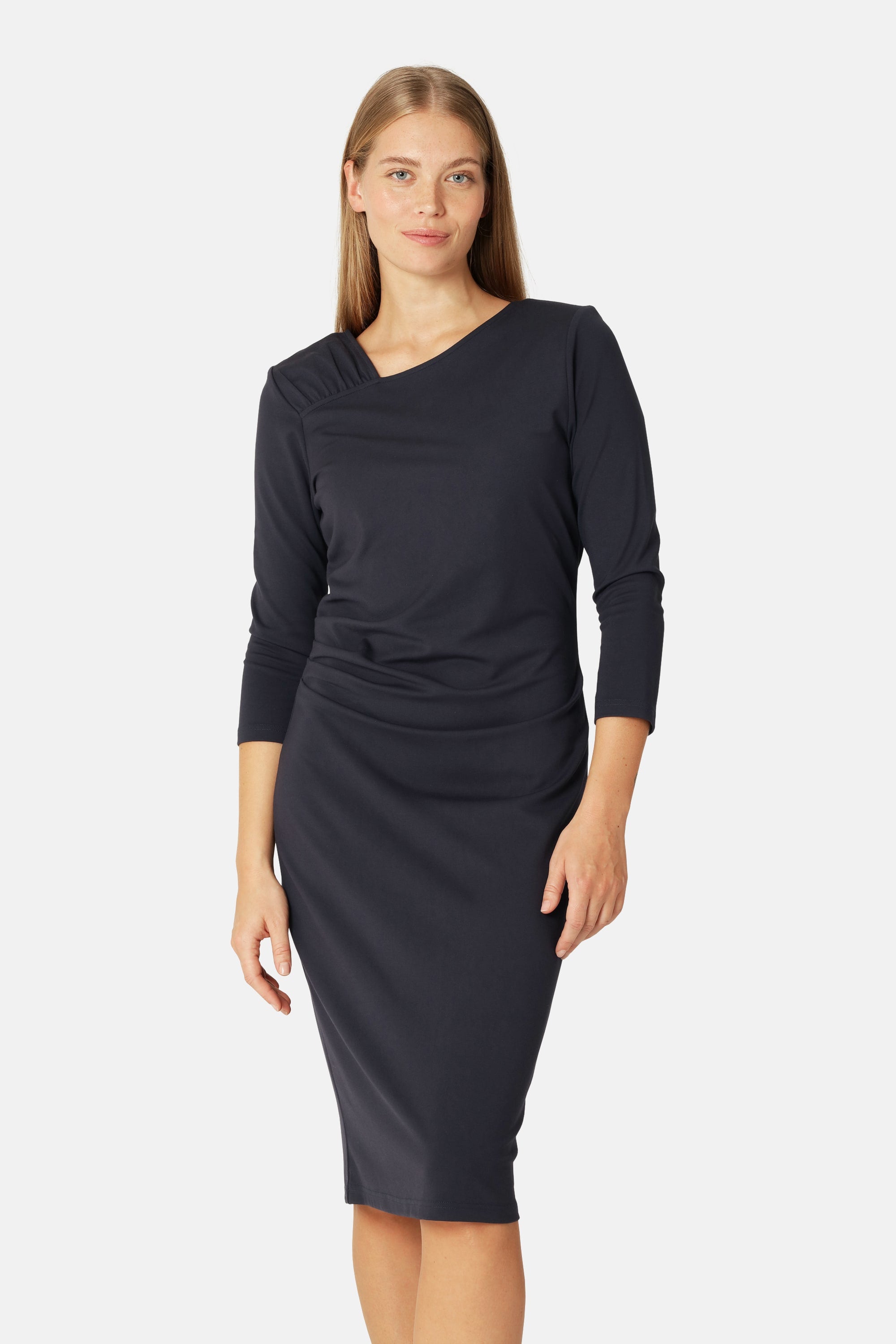 Kleid mit Falten - Dark Indigo